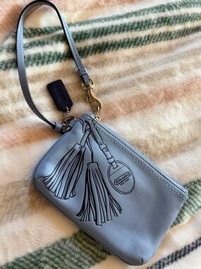 Coach Blue Wristlet